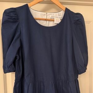 Gretchen Scott Designs Navy Puff Sleeve Dress